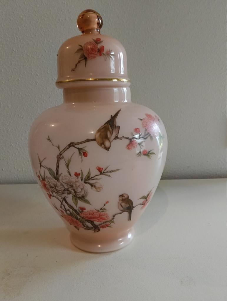 Vintage Gemberpot met Vogeldecoratie, Antiek en Kunst, Antiek | Keramiek en Aardewerk, Ophalen of Verzenden