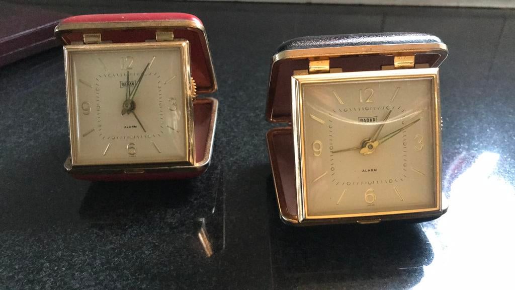 Vintage reiswekker, Witgoed en Apparatuur, Wekkers, Ophalen of Verzenden, Gebruikt