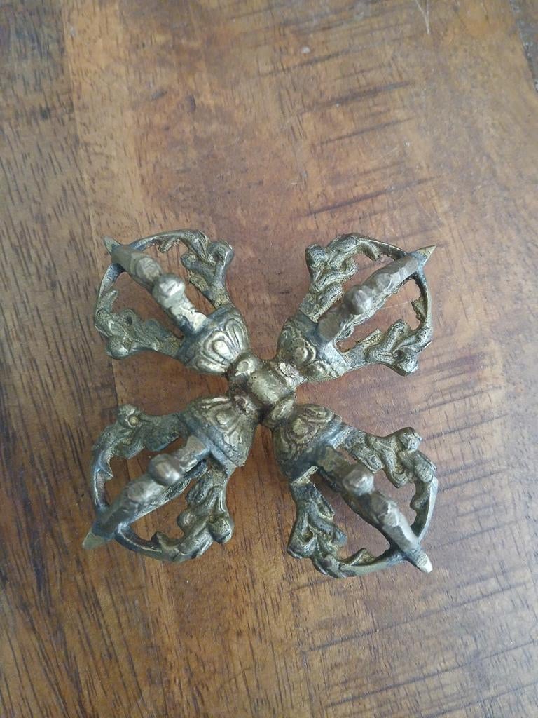 Antieke Tibetaanse Vajra Dorje - Ritueel Object, Ophalen of Verzenden