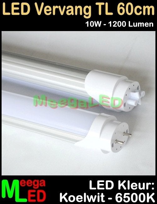 UITVERKOOP: 8x LED TL T8 60cm 10W 840 Koel Wit 6500K, Led-lamp, G13 (TL), Nieuw, Overige merken