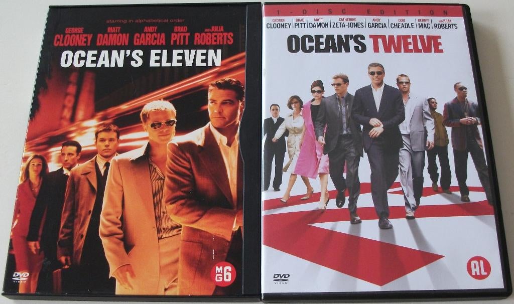 Film-Serie *** OCEAN'S *** Deel 1 + 2, Vanaf 6 jaar, Ophalen of Verzenden, Zo goed als nieuw