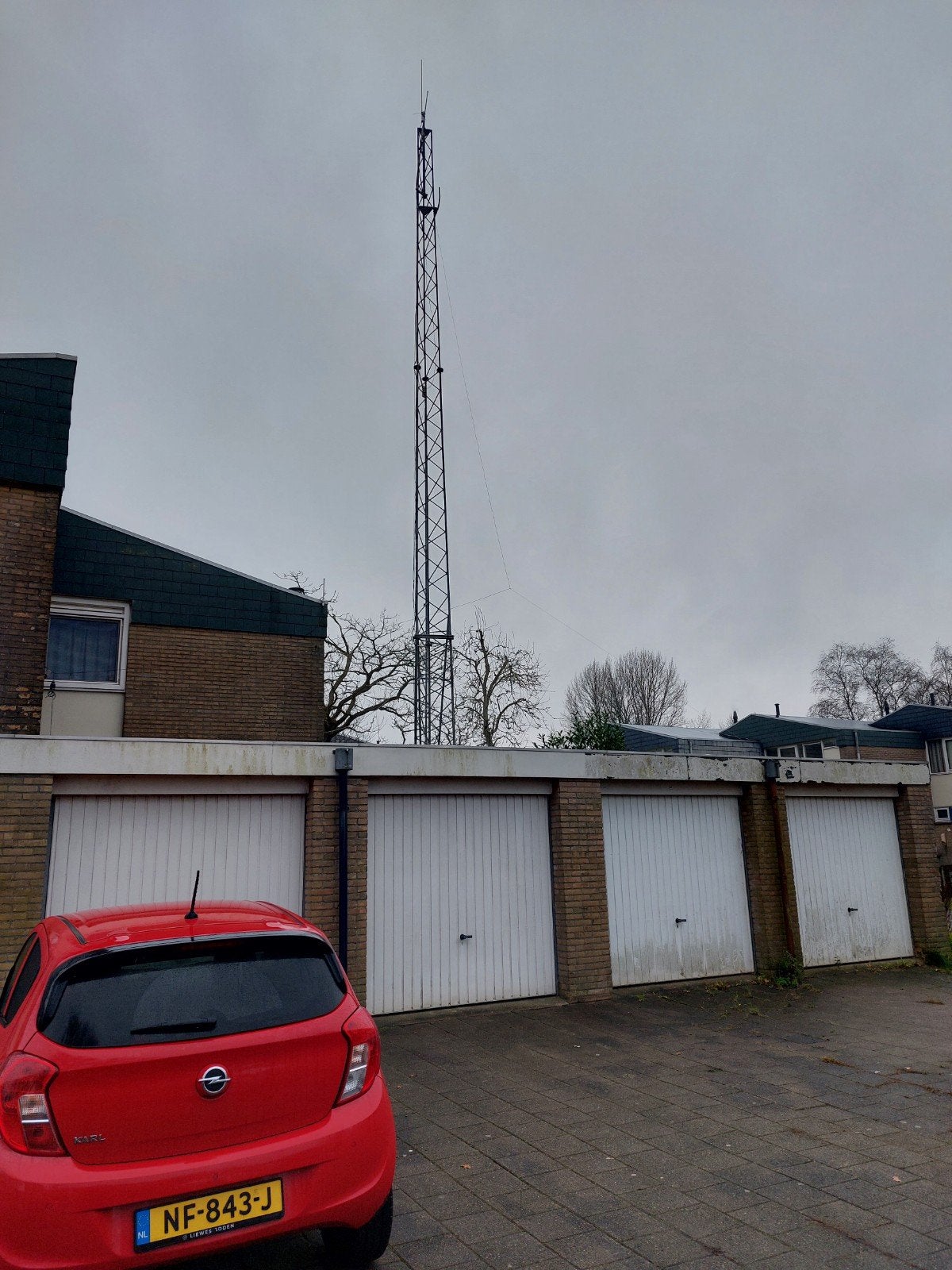 18 mtr vakwerkmast met topbuis, Ophalen, Gebruikt, ., Mast