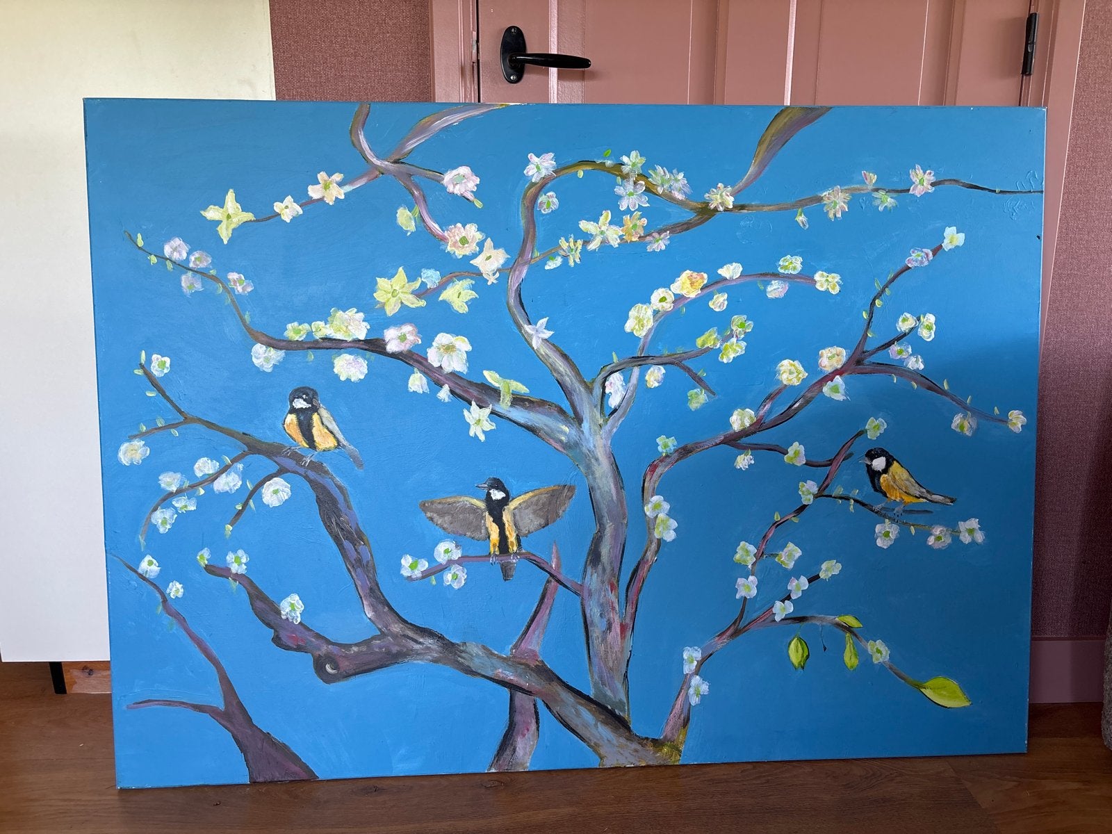 Schilderij "Bloesem" van René van Breugel - 100x140 cm, Antiek en Kunst, Kunst | Schilderijen | Klassiek, Ophalen