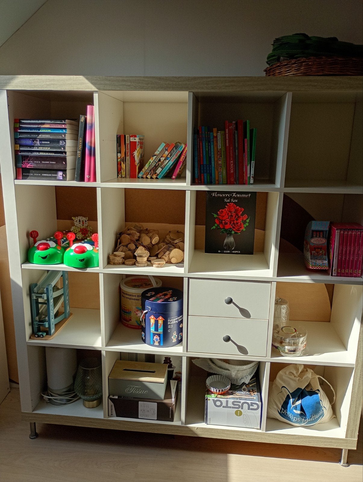 Ikea Expedit (voorloper Kallax) kast 4x4 - wit, Huis en Inrichting, Ophalen, Gebruikt, 100 tot 150 cm, 100 tot 150 cm
