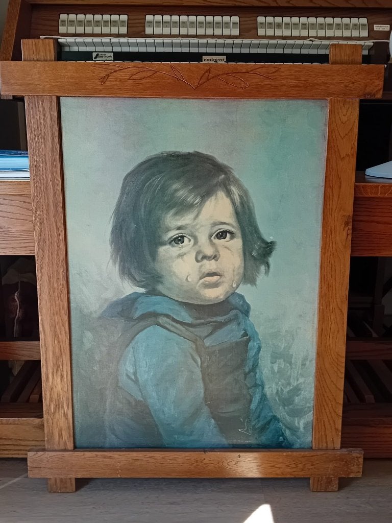 Gratis schilderij huilende jongen, Ophalen, Klassiek, Portret of Personen