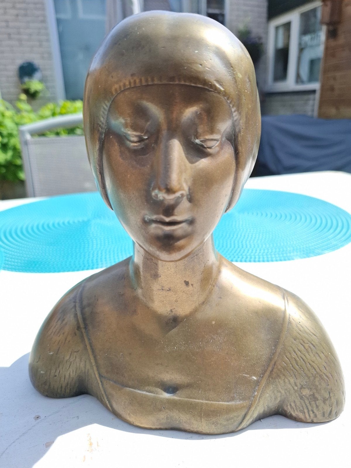 Bronze vrouwen beeldje Art Deco, Verzamelen, Beelden en Beeldjes, Ophalen of Verzenden, Gebruikt, Mens
