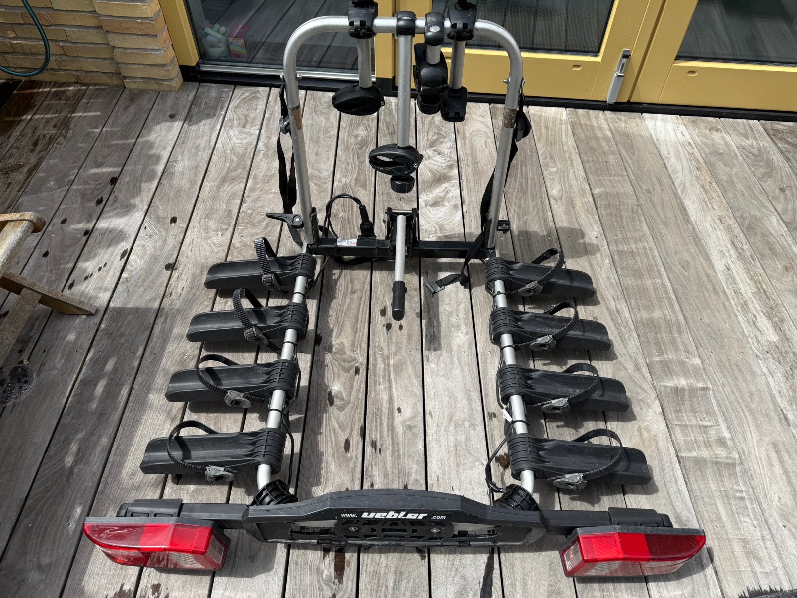 Uebler F42 fietsendrager voor 4 fietsen, Auto diversen, Fietsendragers, Ophalen, 3 fietsen of meer, Gebruikt, Elektrische fiets