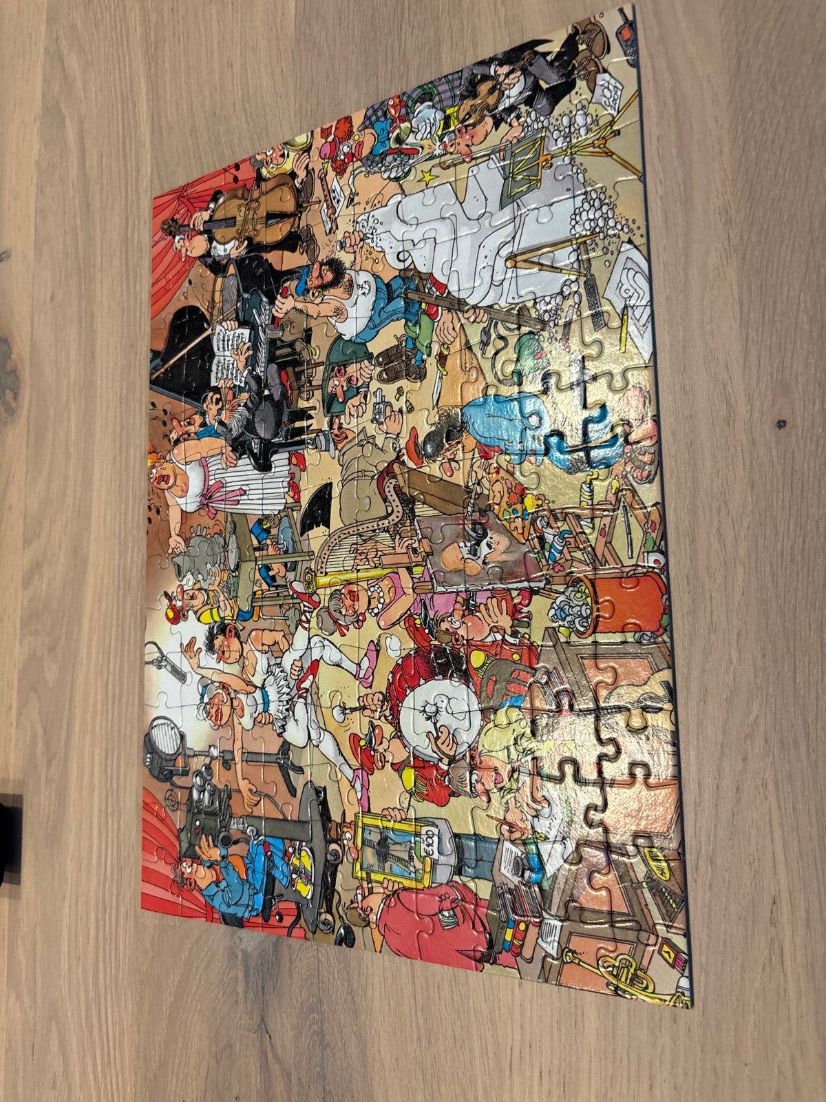 Jan van Haasteren 150 stukjes - De Opname, Hobby en Vrije tijd, Denksport en Puzzels, Ophalen of Verzenden, Minder dan 500 stukjes