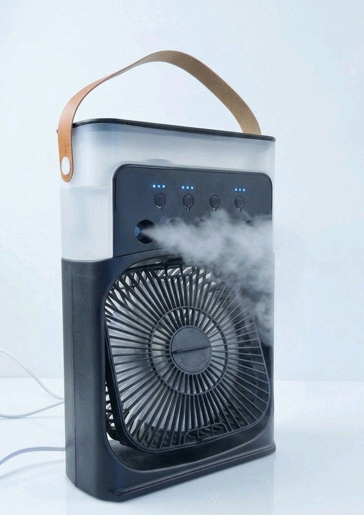 Luchtkoeler / airco /ventilator met ijsmistfunctie en LED's, Timer, Tafel- of Grondventilator, Minder dan 60 m³, Nieuw