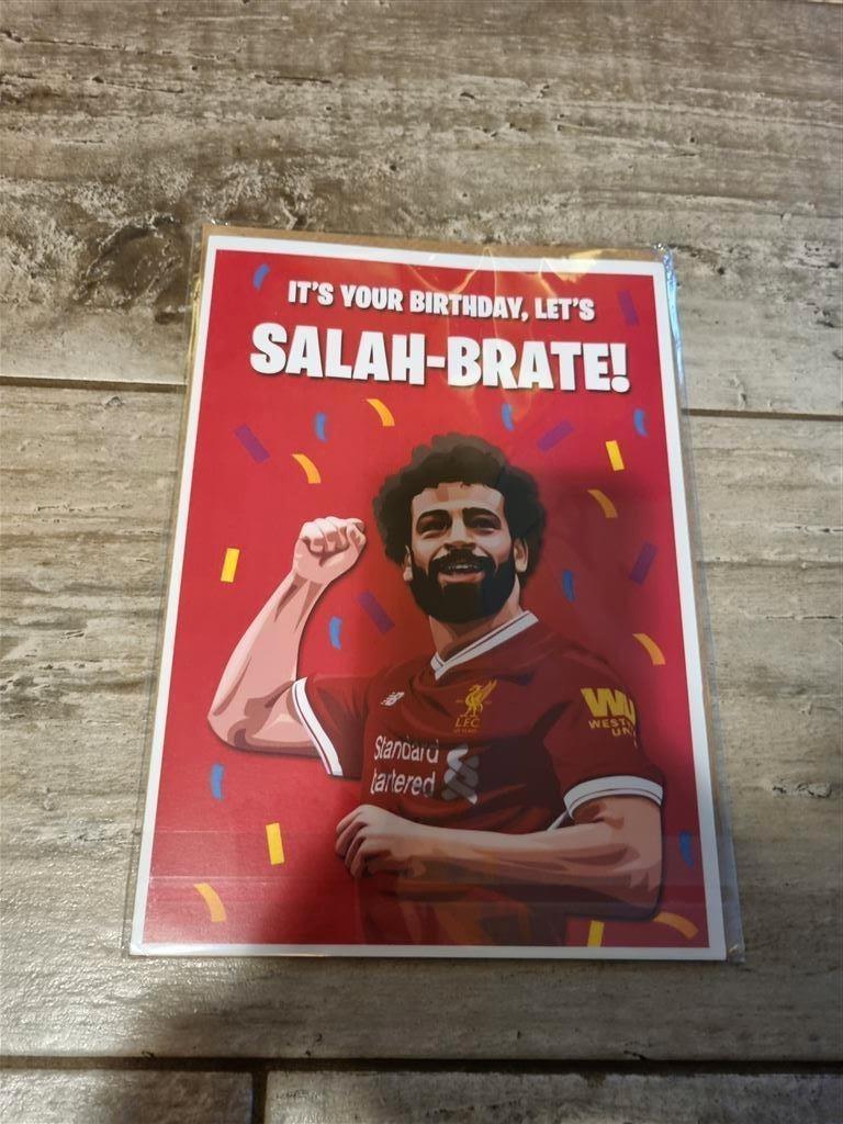 2x verjaardagskaart Salah Liverpool, Ophalen of Verzenden, Nieuw, Buitenlandse clubs, Overige typen