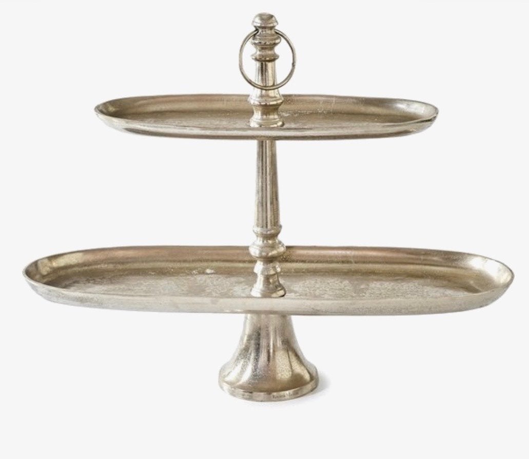 Rivièra Maison Positano Etagère - 72x25x56 cm, Ophalen of Verzenden, Metaal, Zilver, Landelijk