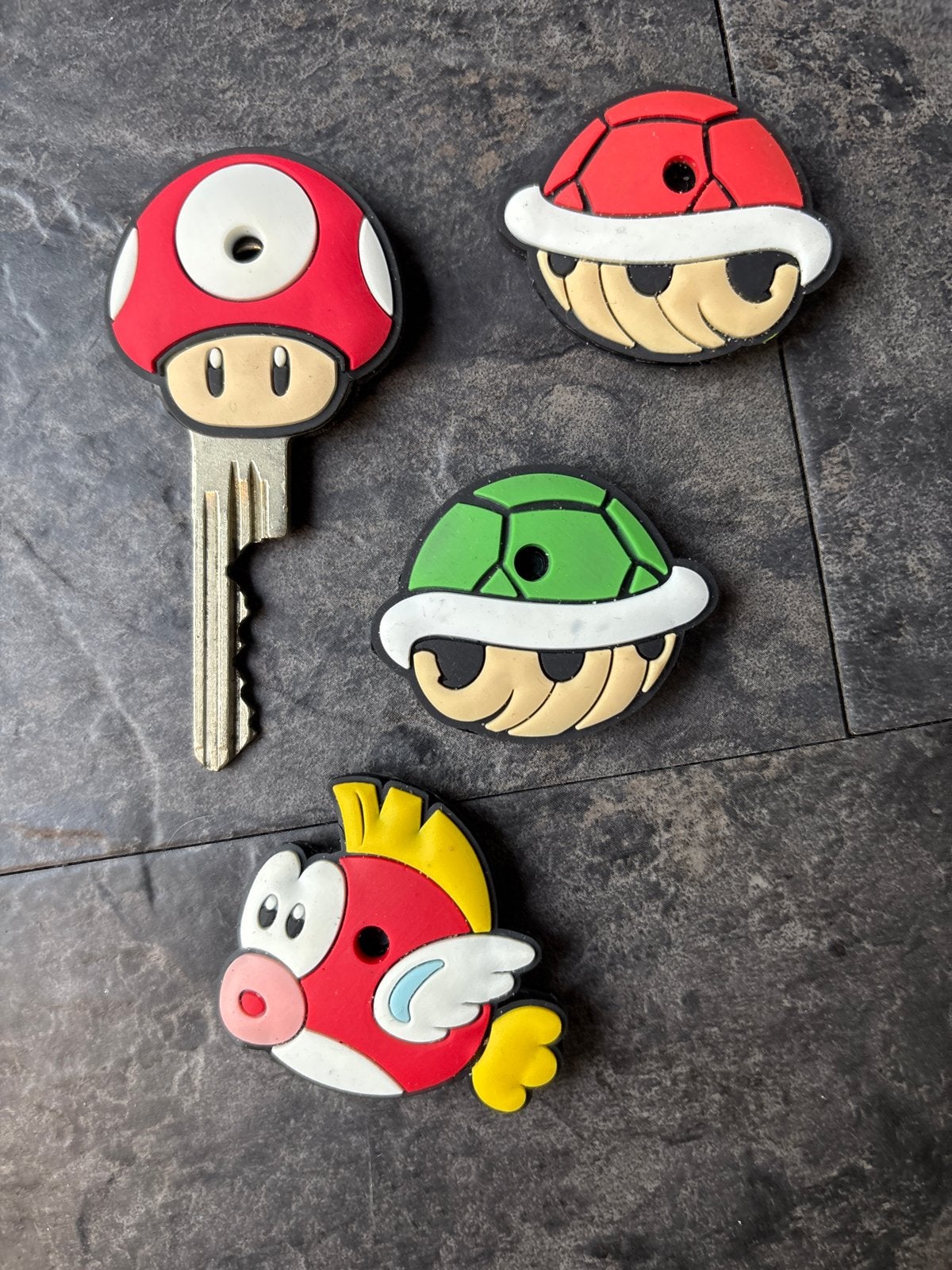 Leuke sleutelhangers: Mario Paddenstoel, Koopa Troopa, Cheep, Ophalen of Verzenden, Zo goed als nieuw