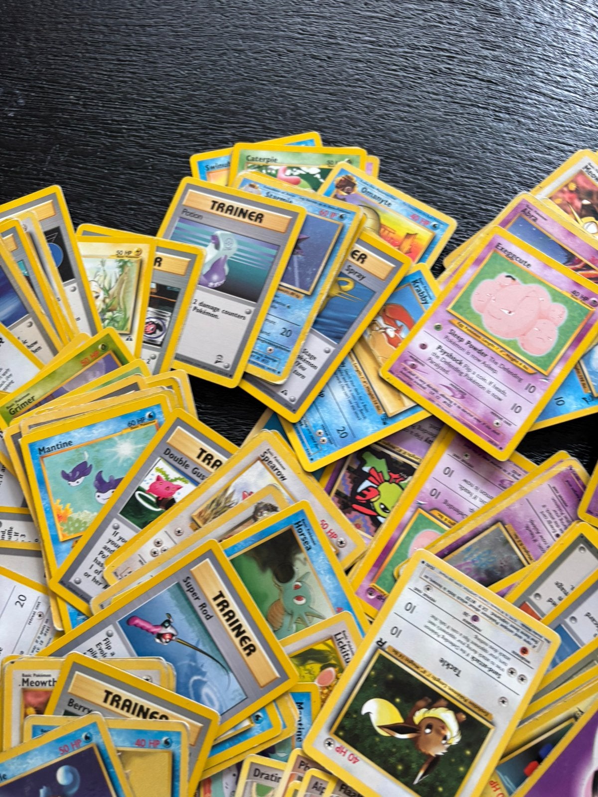 Oude vintage pokemon kaarten verzameling, Ophalen of Verzenden, Zo goed als nieuw, Meerdere kaarten