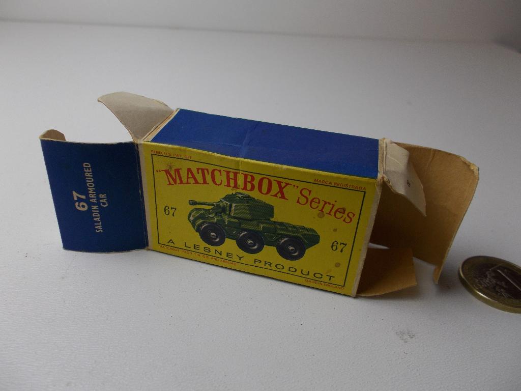 1961 Matchbox series Lesney Nr. 67A SALADIN (Alleen doosje!), Ophalen of Verzenden, Zo goed als nieuw, Overige typen, Lesney