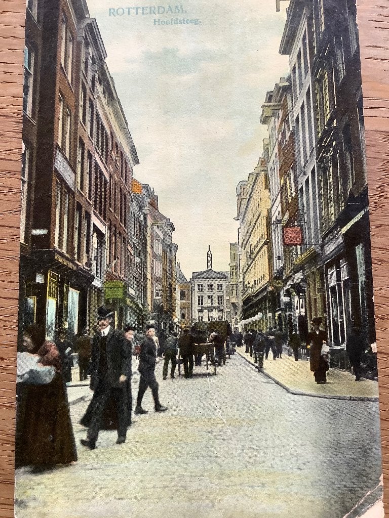 Rotterdam, Hoofdsteeg, Ophalen of Verzenden, Voor 1920, Gelopen, Zuid-Holland