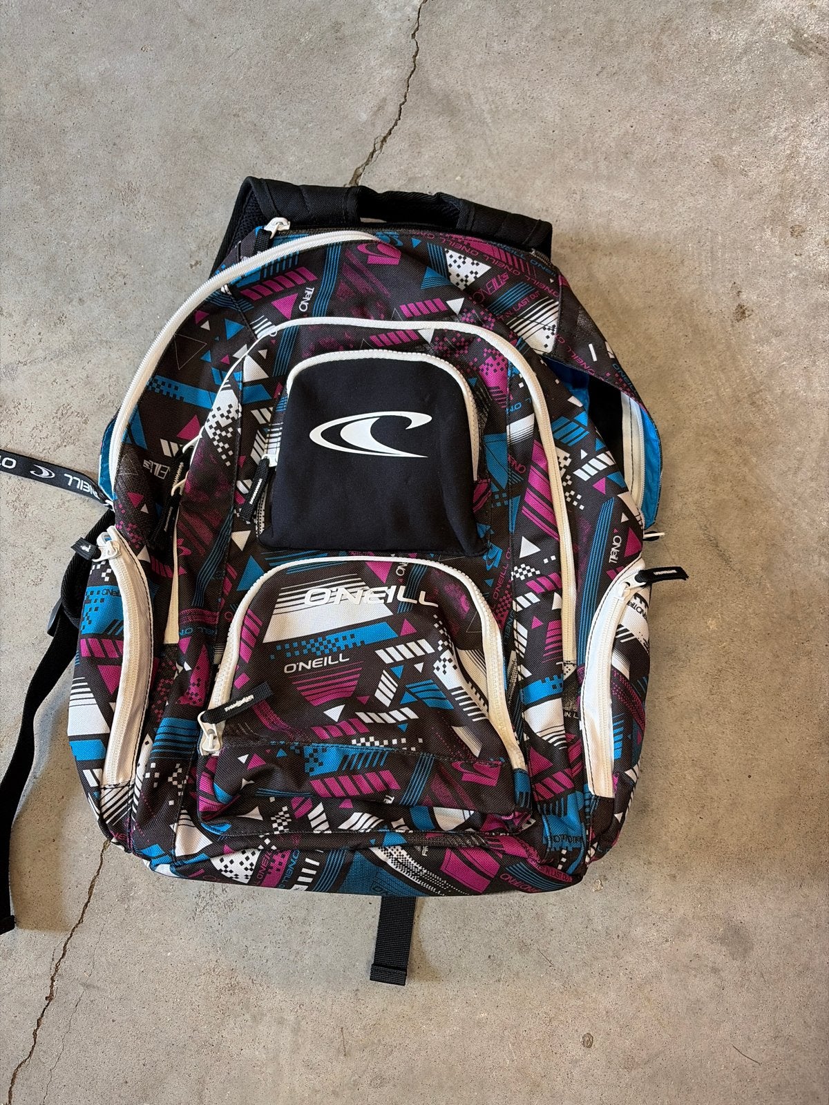 O'Neill Rugzak/ schooltas met laptop, vak- Kleurrijk en Ruim, Gebruikt, 25 tot 40 cm, Ophalen of Verzenden, Overige merken