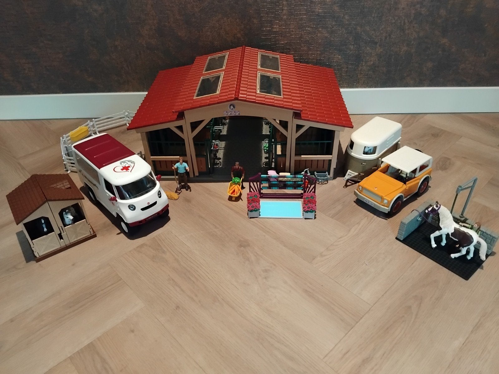Schleich manege met veel extra's!!!!, Ophalen, Gebruikt