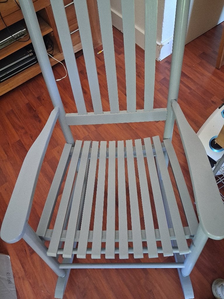 Schommelstoel grijs, Ophalen, Gebruikt, Hout, Eén