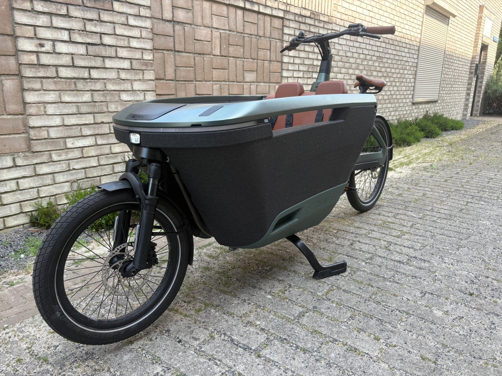 Lovens Explorer 2 Performance Line S75 Bakfiets 100km ZGAN, 4 kinderen of meer, Huif, Zo goed als nieuw, Schijfrem