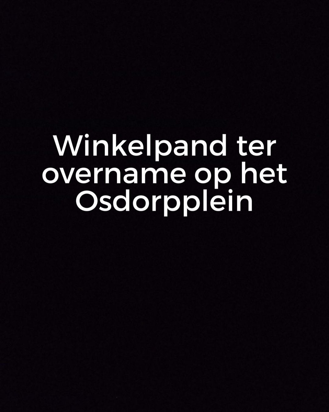 Winkelpand ter overname Osdorpplein, Zakelijke goederen, Exploitaties en Overnames