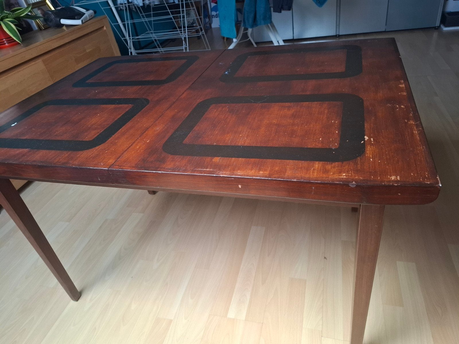 Uitschuifbare eettafel - Vintage Hout