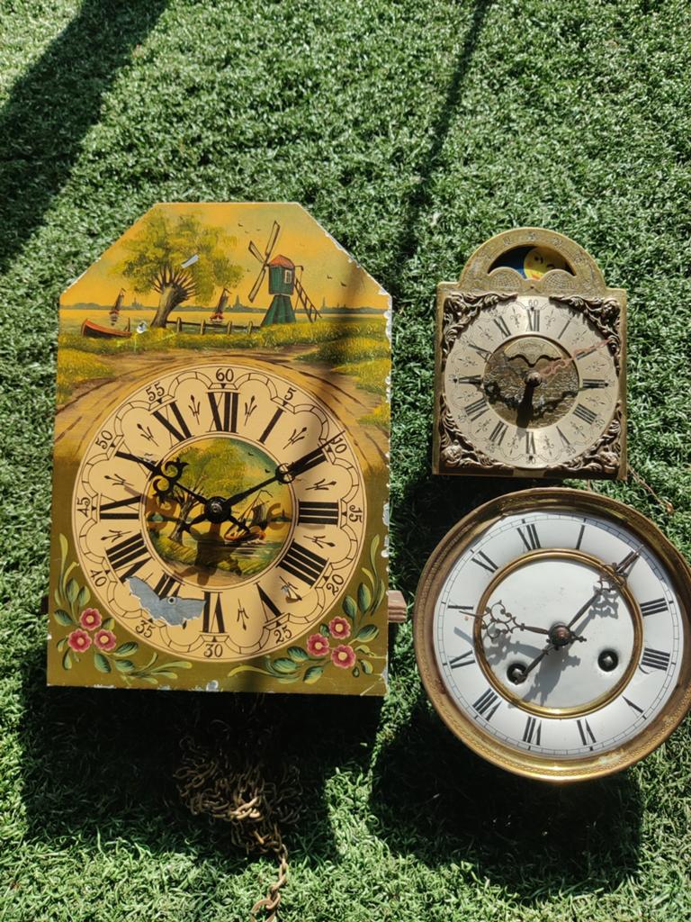 Oude klokken en uurwerken - decoratie/onderdelen, Antiek en Kunst, Antiek | Klokken, Ophalen of Verzenden