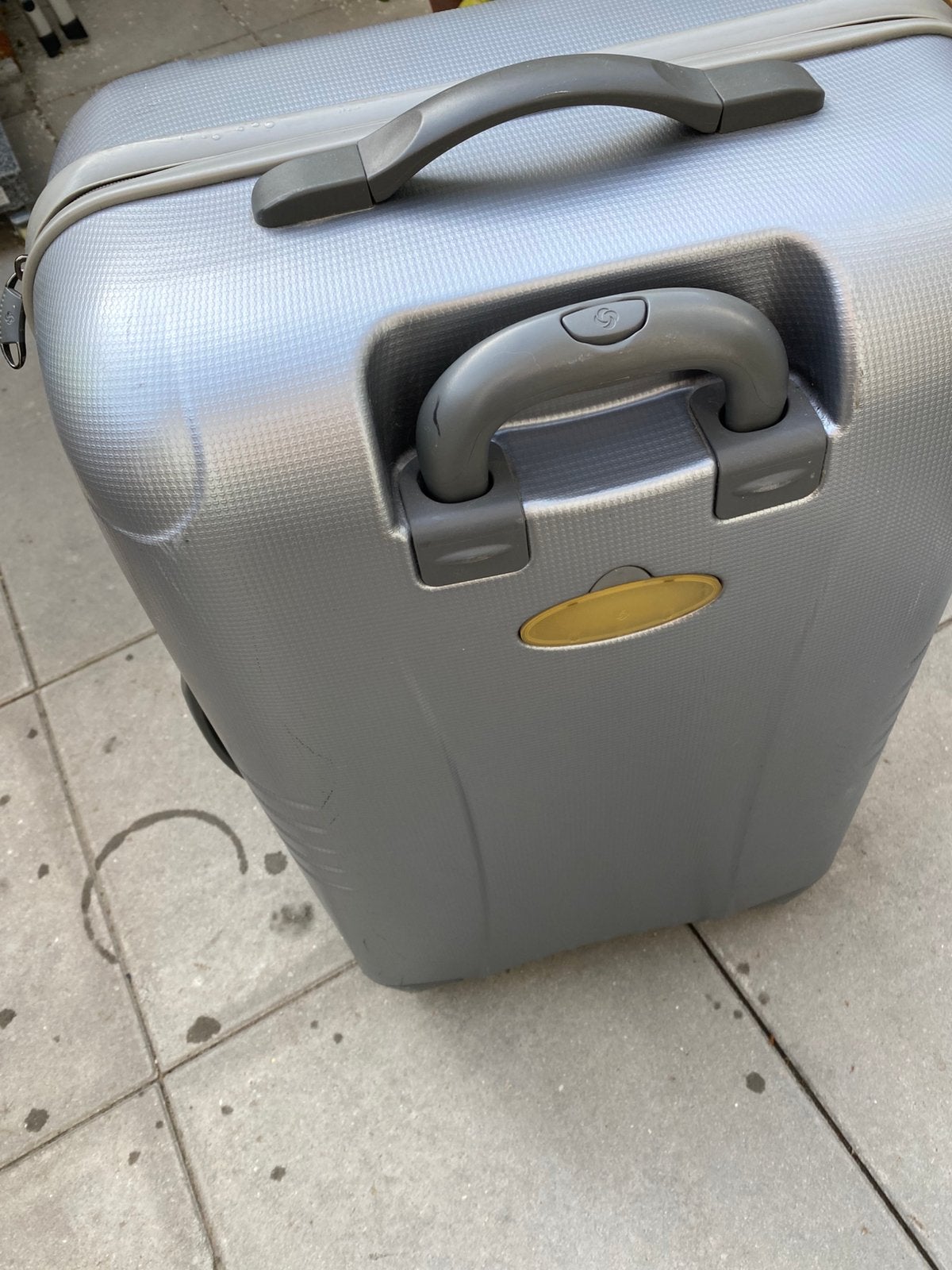 Samsonite  , zilver mat, lengte 72, breedte 46 , diepte, Ophalen, Hard kunststof, 45 tot 55 cm, Zo goed als nieuw