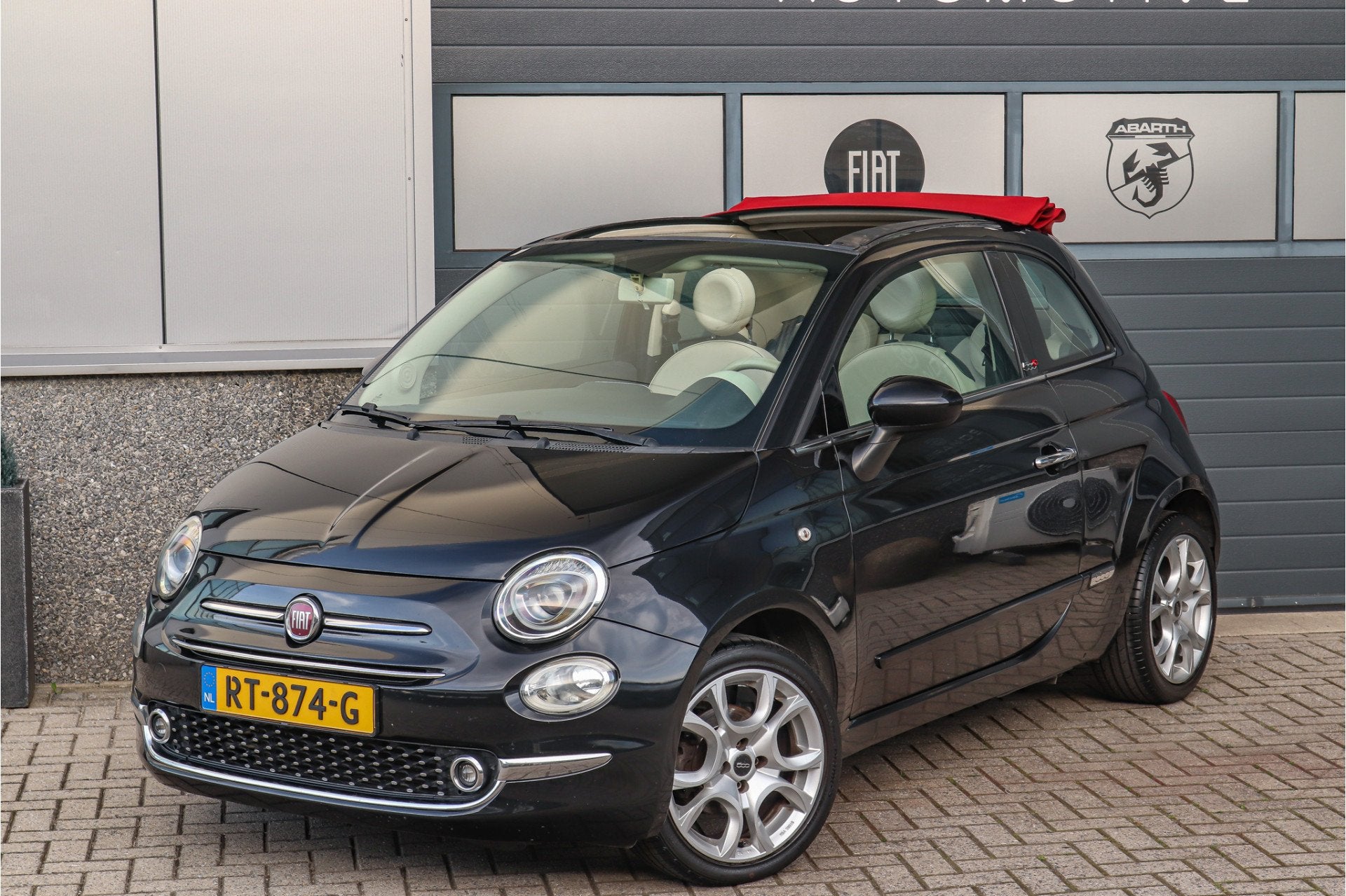 Fiat 500C 1.2 Lounge Dualogic Automaat Climate control Inrui, Gebruikt, 4 cilinders, Cabriolet, 4 stoelen