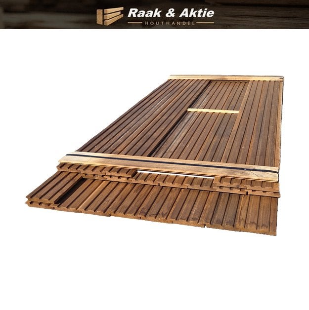 6.3 m2 hardhout Triple Rhombus profiel - nr: HP61, Tuin en Terras, Palen, Balken en Planken, Ophalen, Planken, Nieuw, Hardhout