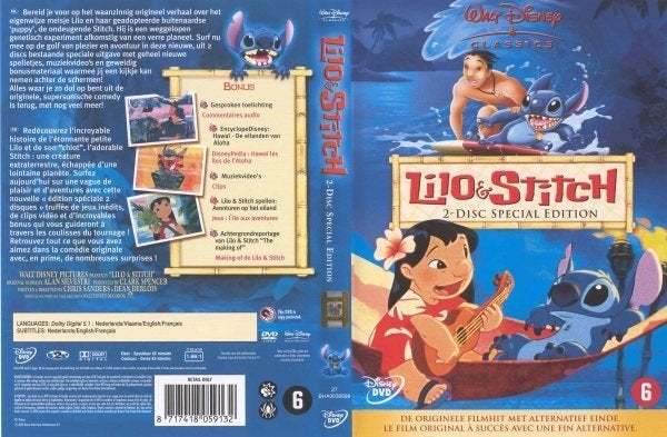 Lilo & Stitch 2 Disc Special Edition DVD, Cd's en Dvd's, Europees, Tekenfilm, Verzenden, Zo goed als nieuw