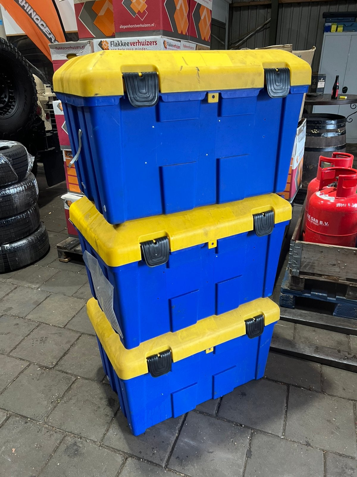 Kunststof kist opslagbox plastic  80x53x50cm BxDxH, Ophalen, Zo goed als nieuw