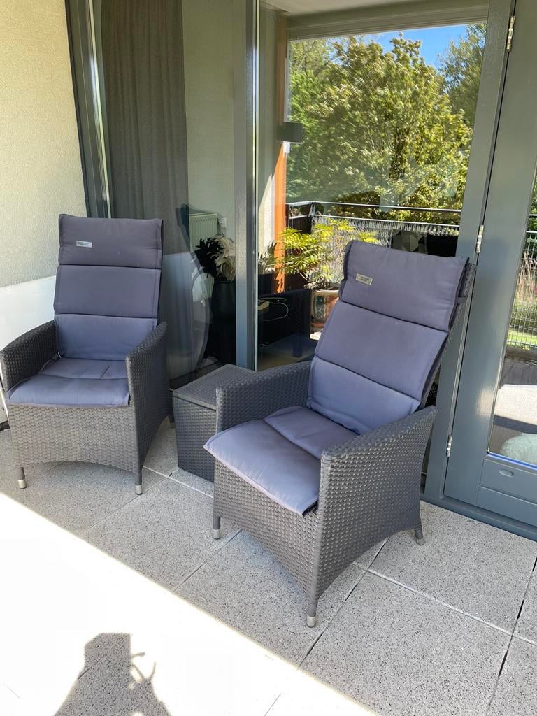 Tuinstoelen, Tuin en Terras, Tuinsets en Loungesets, Bijzettafel, Zo goed als nieuw, Tuinset, Ophalen
