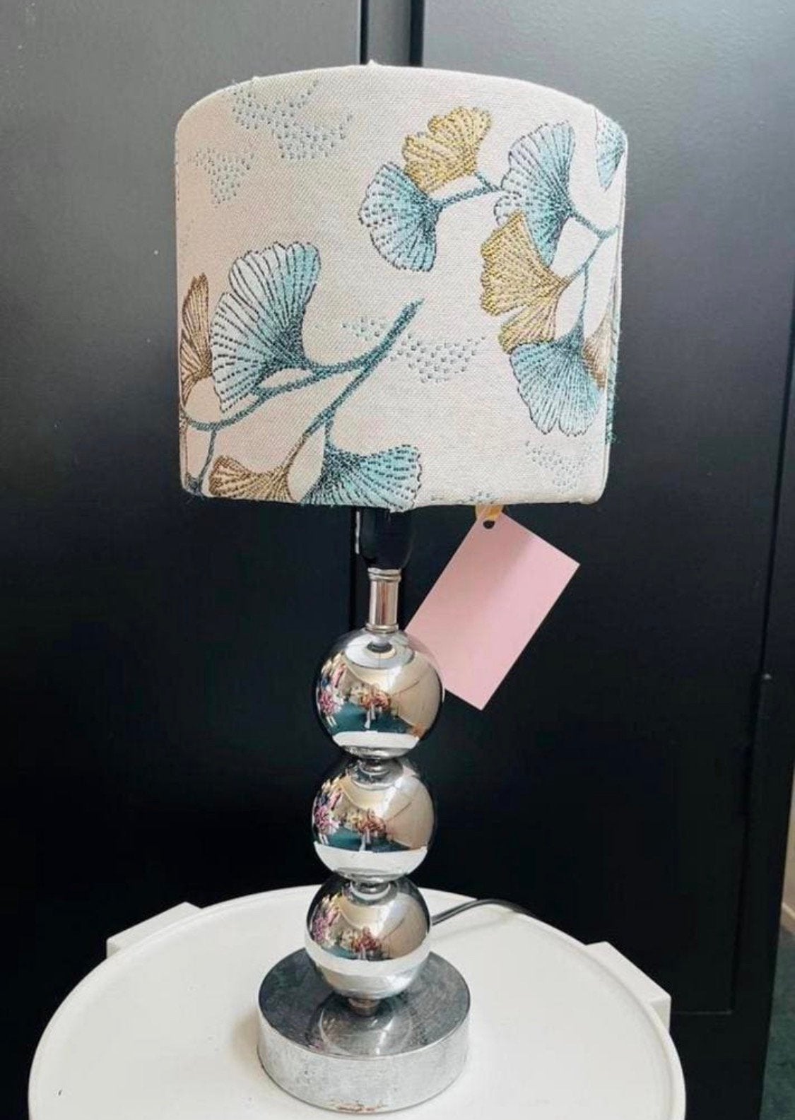 Mooie lampenkap met blauw en goud tinten NIEUW, Blauw, Ophalen of Verzenden, Zo goed als nieuw, Design