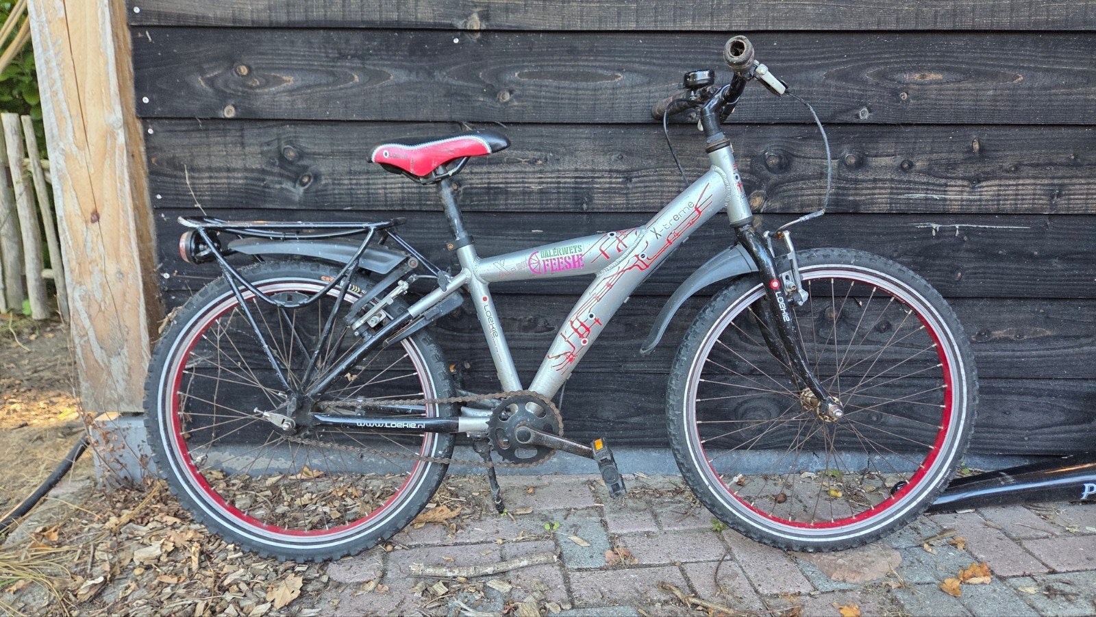 Loekie kinderfiets 22 inch - Opknapper, Ophalen, Gebruikt, Loekie, Terugtraprem
