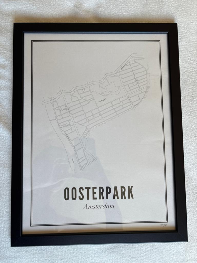 Wijck - Oosterpark Amsterdam poster in lijst, Ophalen, Overige materialen, Minder dan 50 cm, Gebruikt