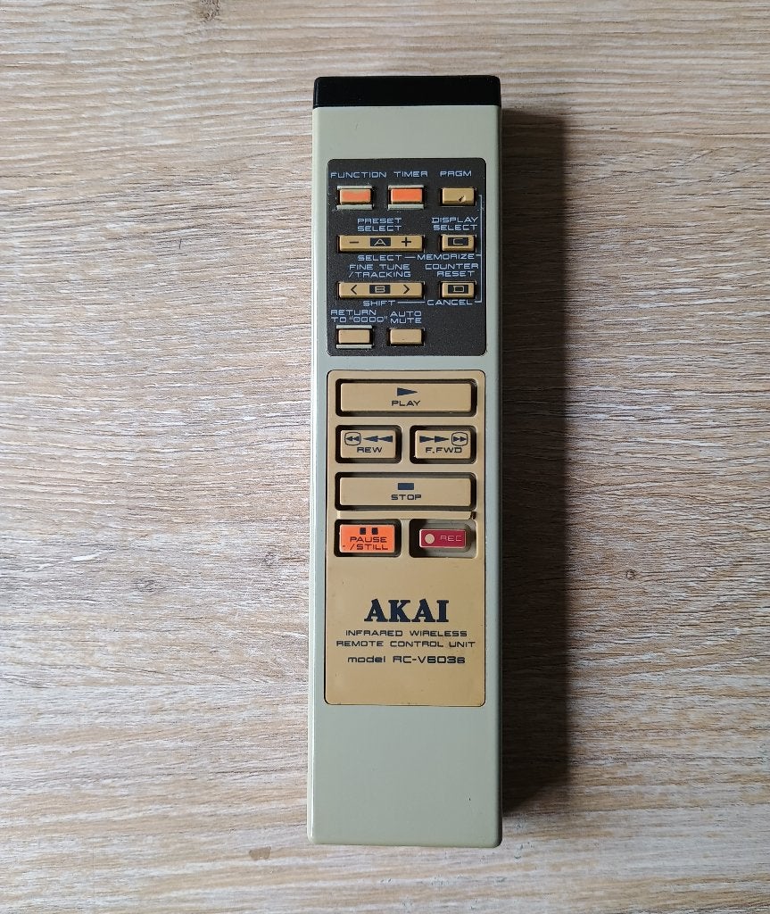 Akai rc-v603b afstandsbediening origineel, Ophalen of Verzenden, Gebruikt, Origineel, Vhs