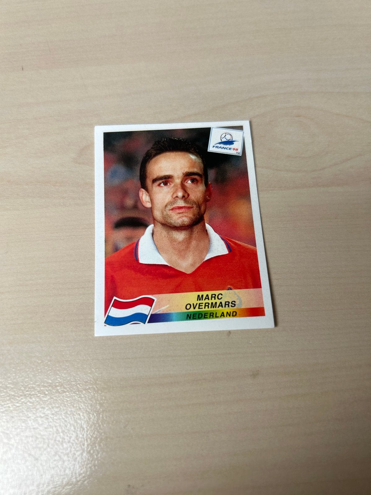 Marc Overmars Panini Sticker France 98 - Nederland, Ophalen of Verzenden, Zo goed als nieuw, Sport