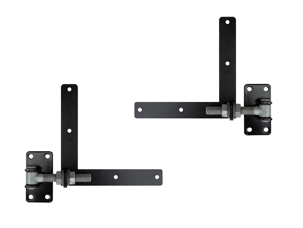 Poortbeslag zwart 300x300 SET voor 1 poort, Ophalen of Verzenden, Nieuw, IJzer, Scharnier