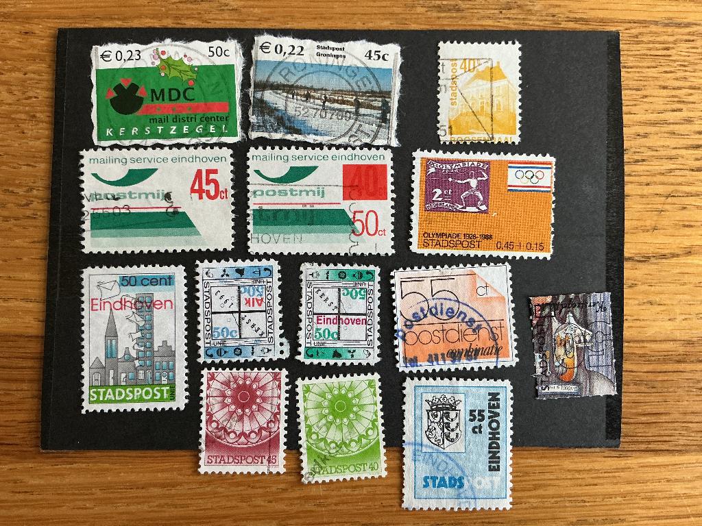 Stadspost diverse, Verzenden, Na 1940, Gestempeld