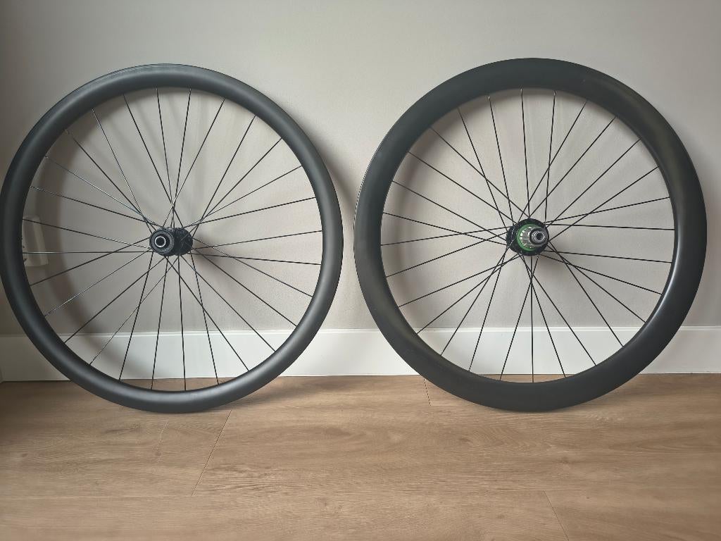 Carbon wielset disc 40/50mm – Hope RS4 – handgespaakt, Fietsen en Brommers, Fietsonderdelen, Ophalen, Gebruikt, Wiel, Overige merken
