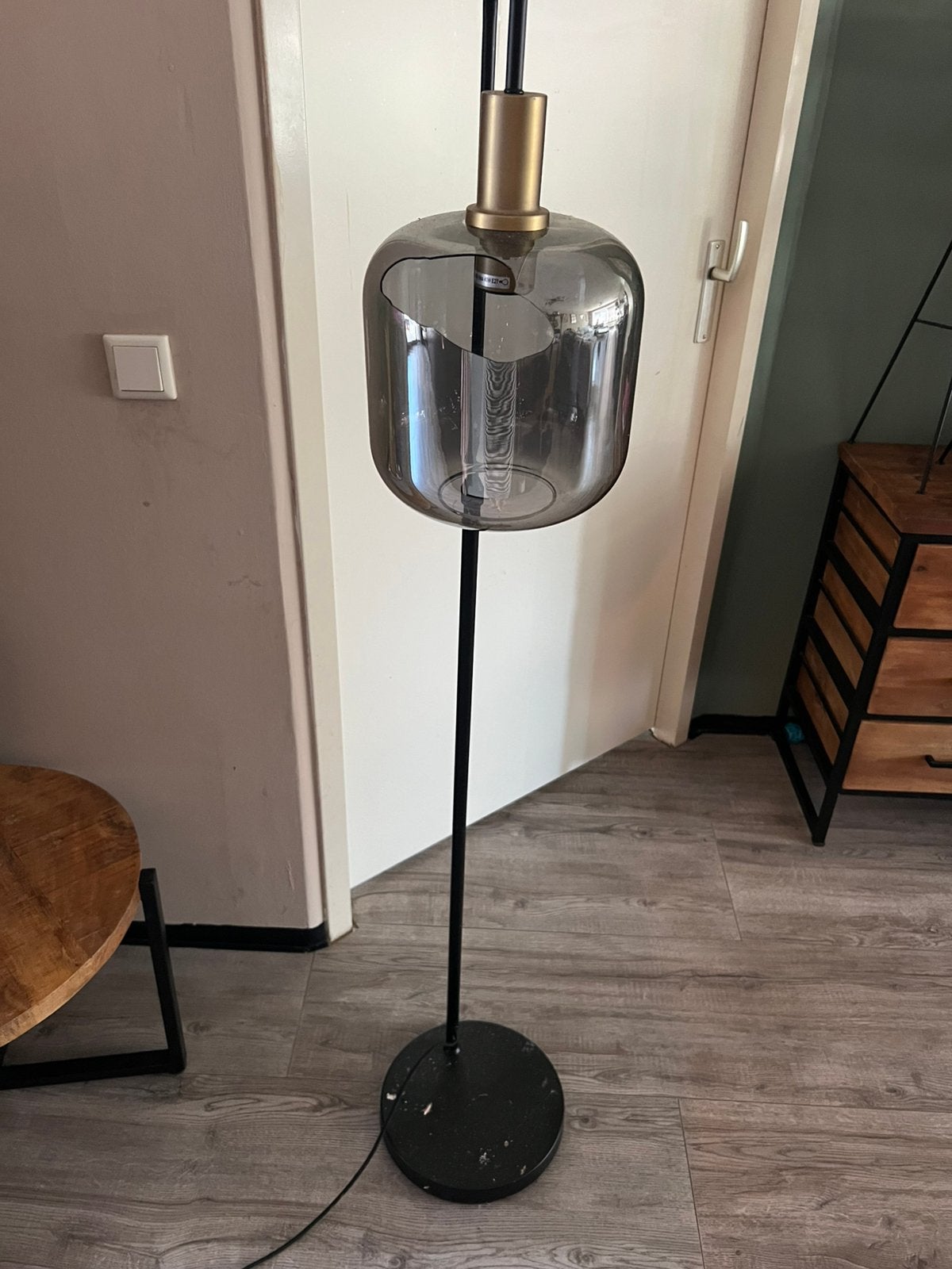Hoge lamp, Ophalen, Gebruikt, Glas, Minder dan 100 cm