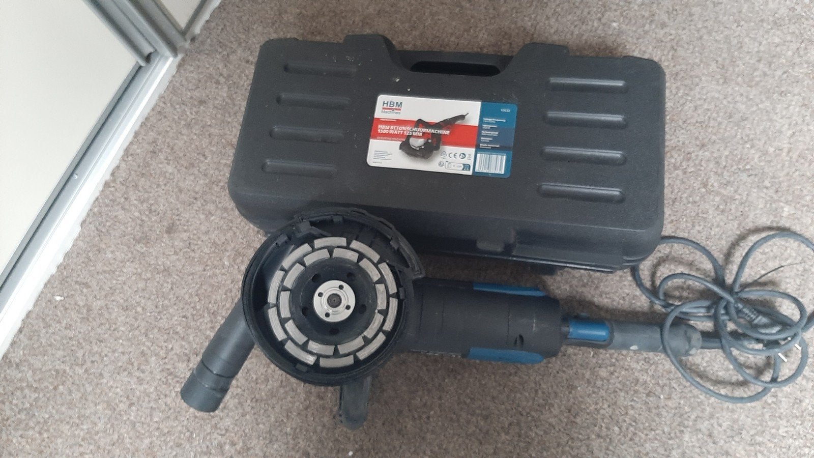HBM Betonfreesmachine 1500 Watt 125 mm, Doe-het-zelf en Verbouw, Gereedschap | Schuurmachines, Ophalen of Verzenden, Gebruikt