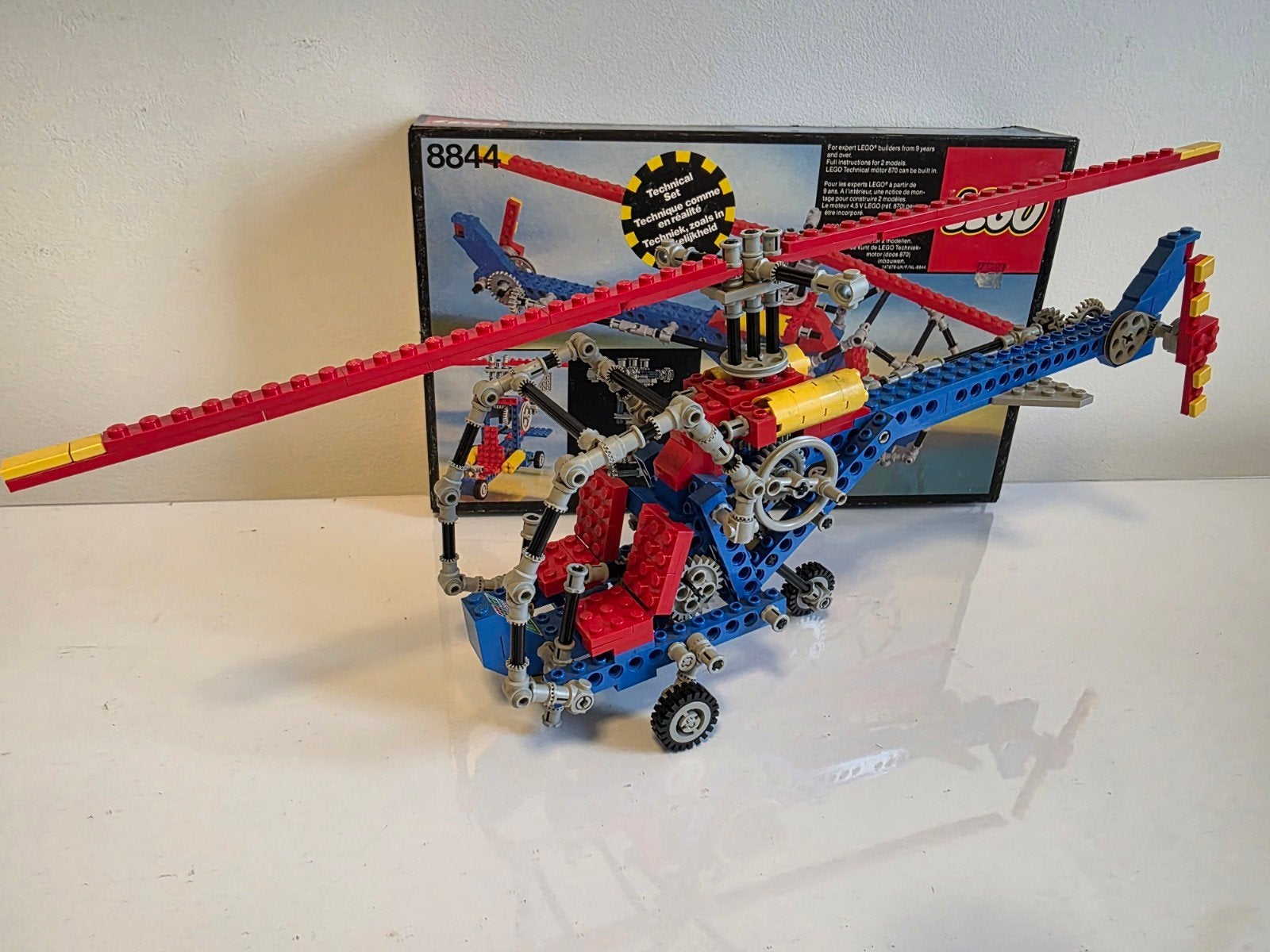 Lego Technic 8844 Helikopter - Vintage set uit 1980, Compleet, Gebruikt, Lego, Ophalen of Verzenden