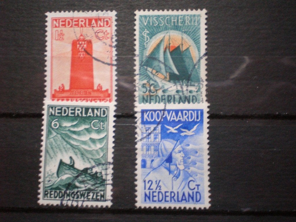 Nederland NVPH 257-260 gebruikt ( T 516)..€ 2,75, Postzegels en Munten, Ophalen of Verzenden