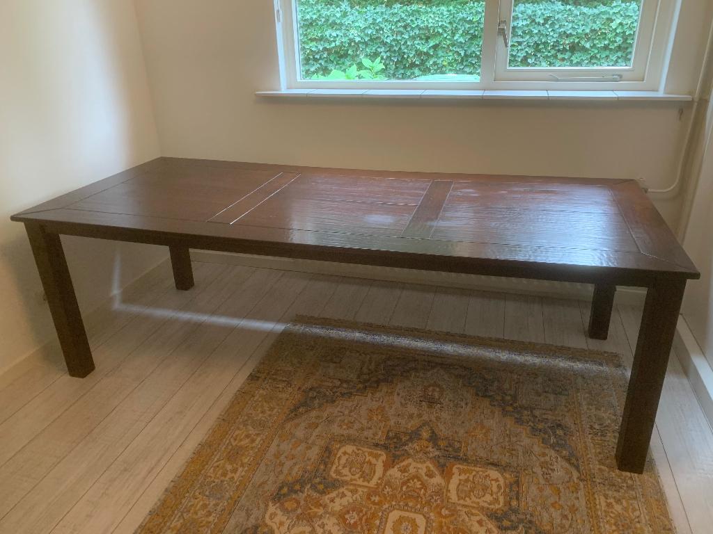 Eettafel, kersenhout 240x100x78cm., Ophalen, Gebruikt, Klassiek, 200 cm of meer
