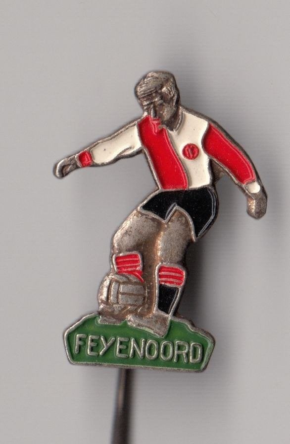 Voetbal Feyenoord Rotterdam speler speldje, Verzamelen, Speldjes, Pins en Buttons, Gebruikt, Niet vindbaar, Niet vindbaar, Speldje of Pin