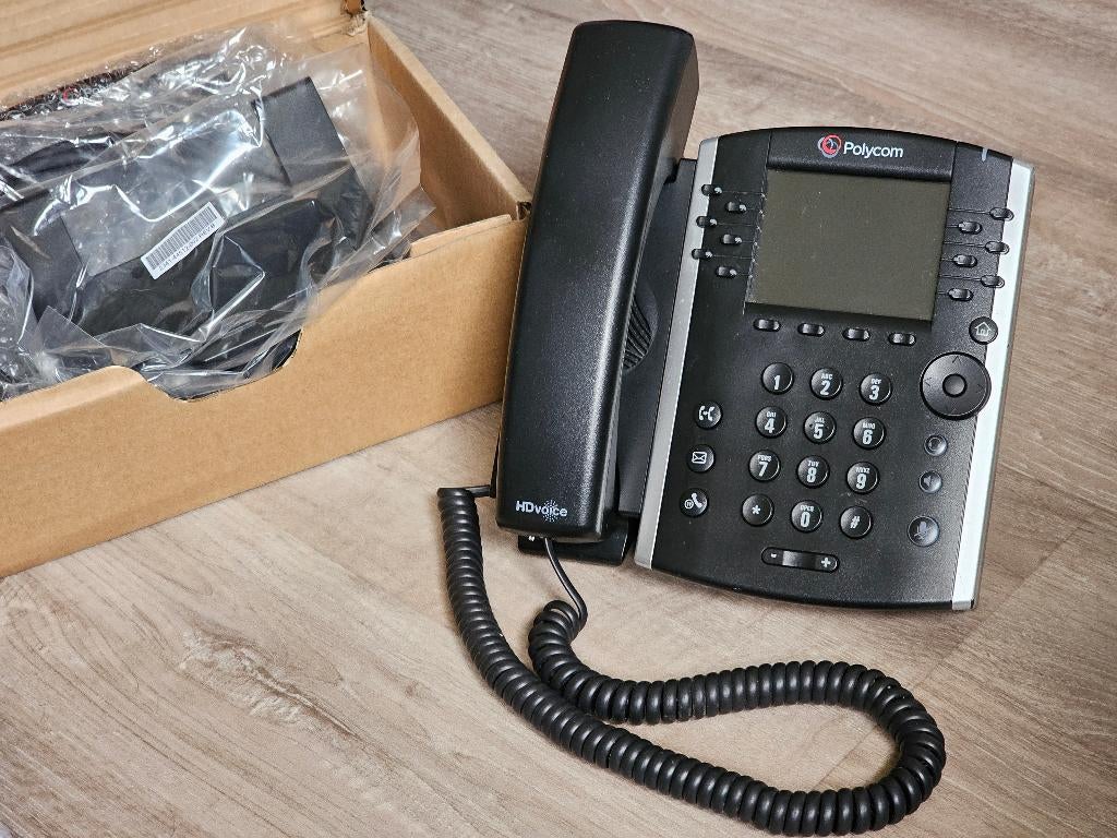 2x Polycom VVX400 VoIP desktop telefoon, Ophalen of Verzenden, Zo goed als nieuw