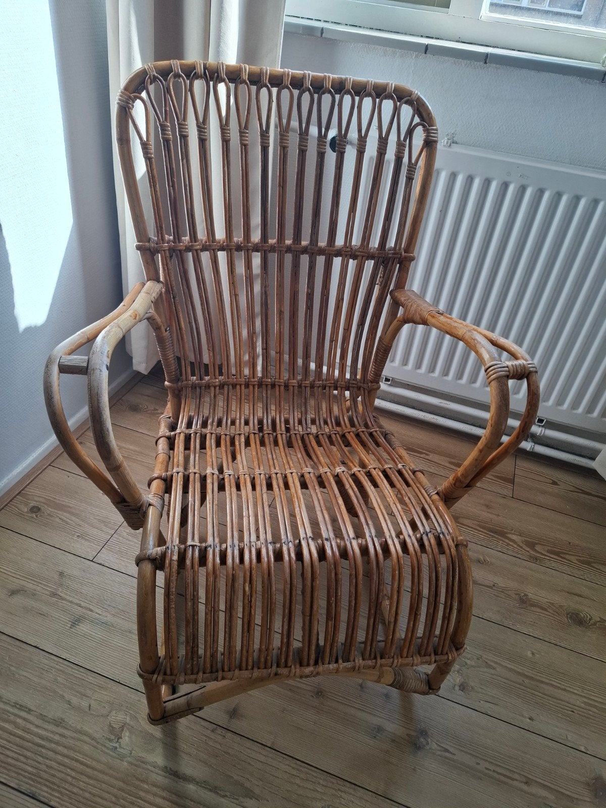 Rotan vintage fauteuil, Huis en Inrichting, Ophalen, Overige materialen, Gebruikt, Vintage