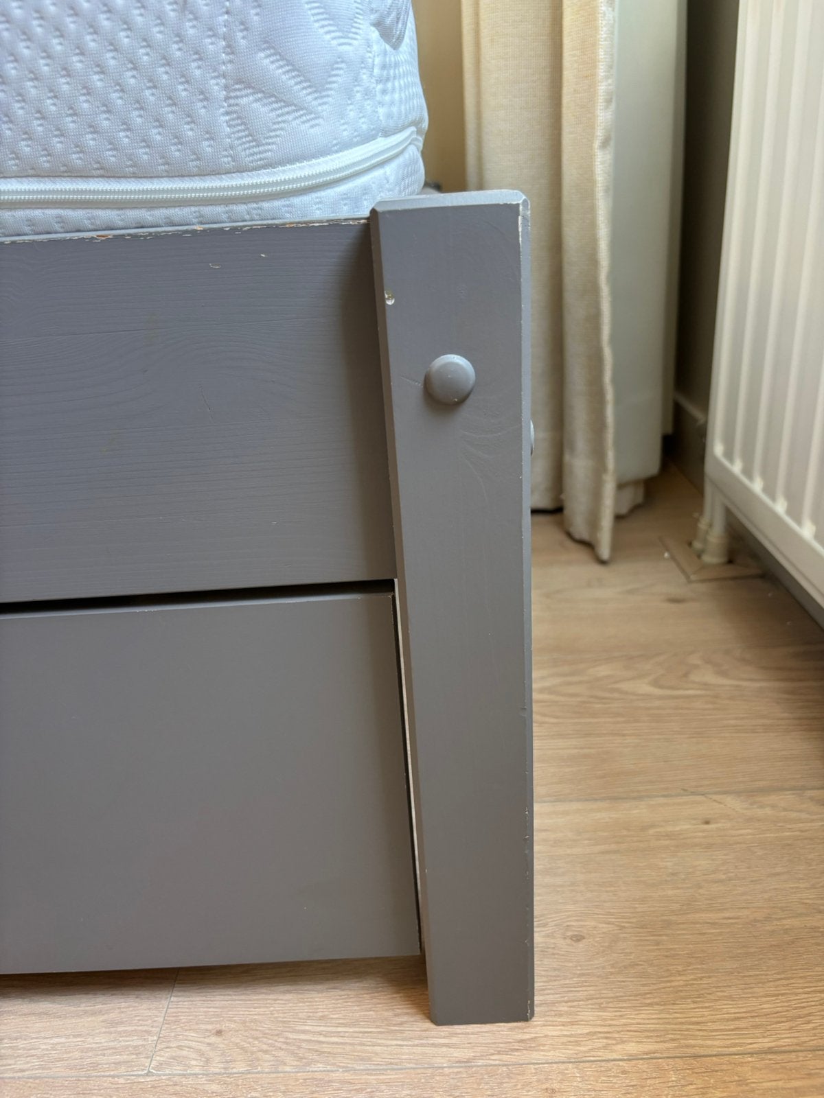 Degelijk bed  met schuiflades, Ophalen, Gebruikt, Eenpersoons, Overige maten