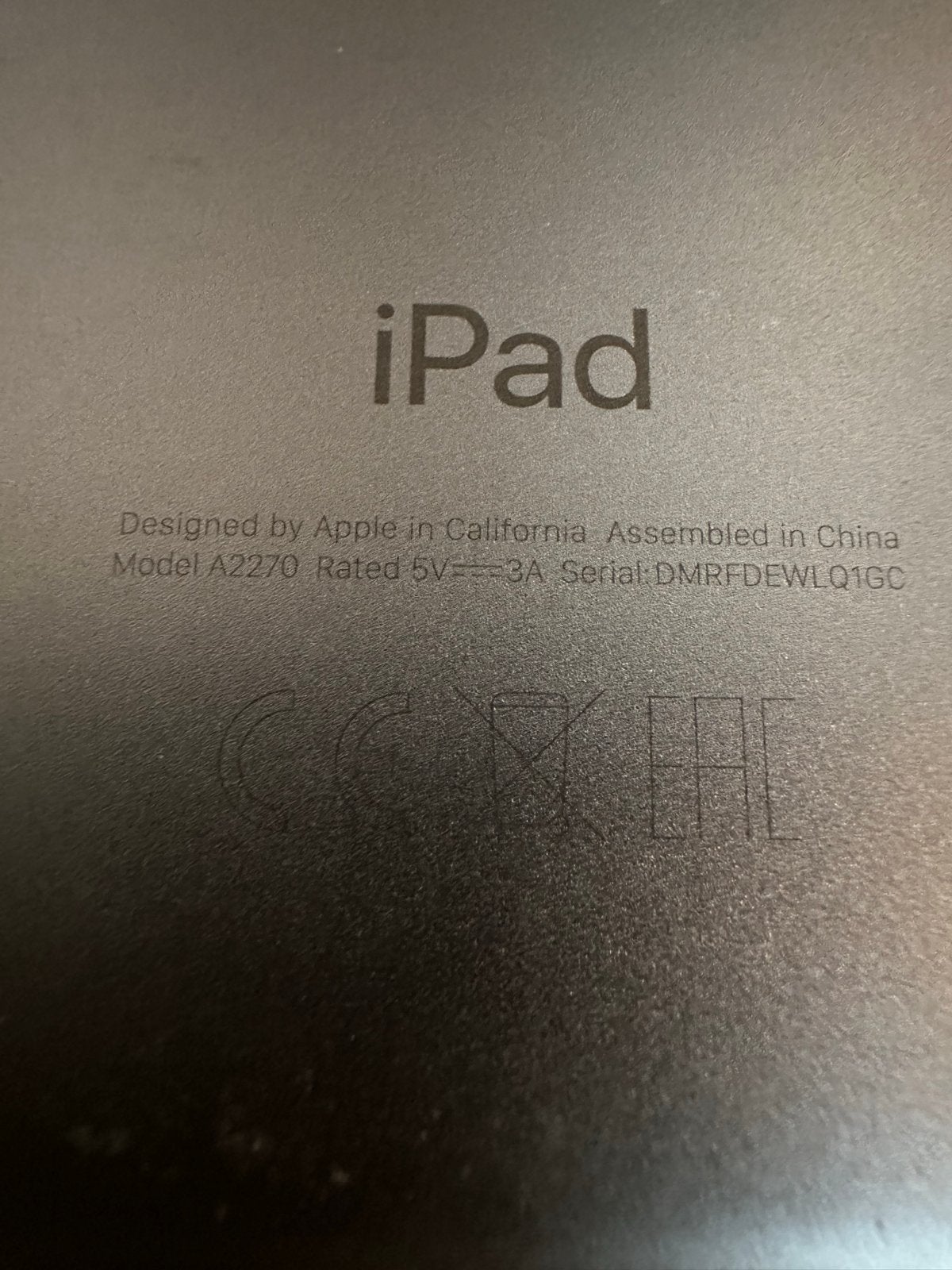 Apple iPad 8e generatie (2020) - Model A2270, 32 GB, Apple iPad, Zo goed als nieuw, Grijs